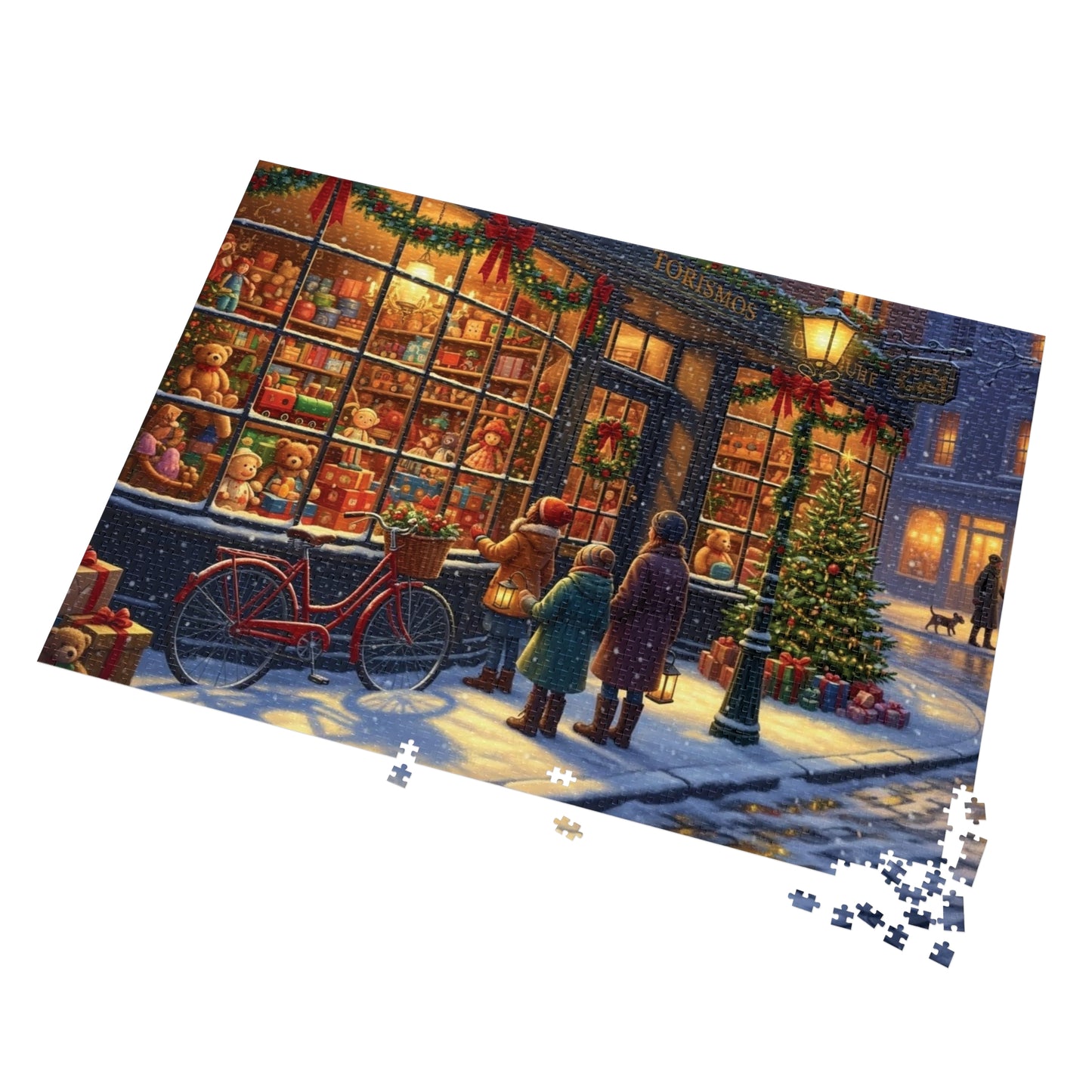 Christmas Toy Shop Jigsaw Puzzle Festive Winter Street Scene