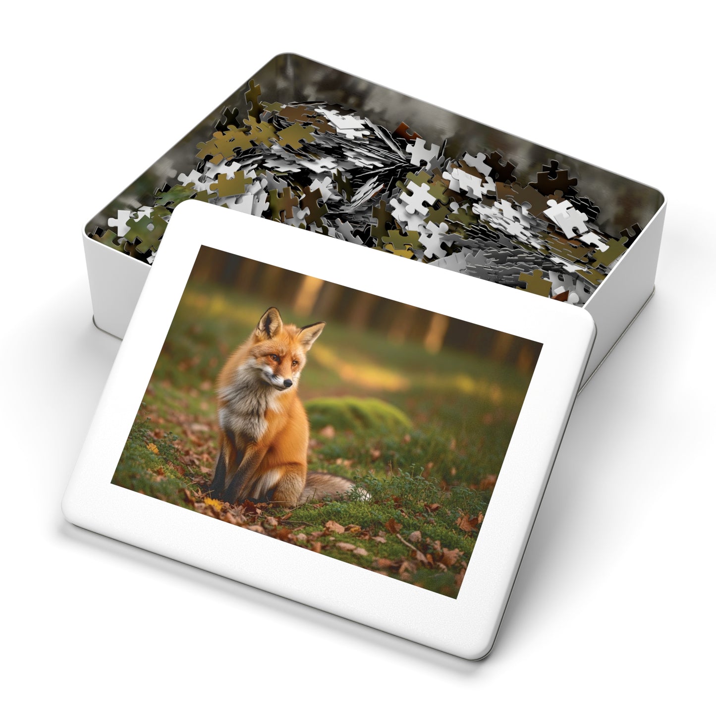 Red Fox Woodland Jigsaw Puzzle Forest Wildlife Nature Art Scene