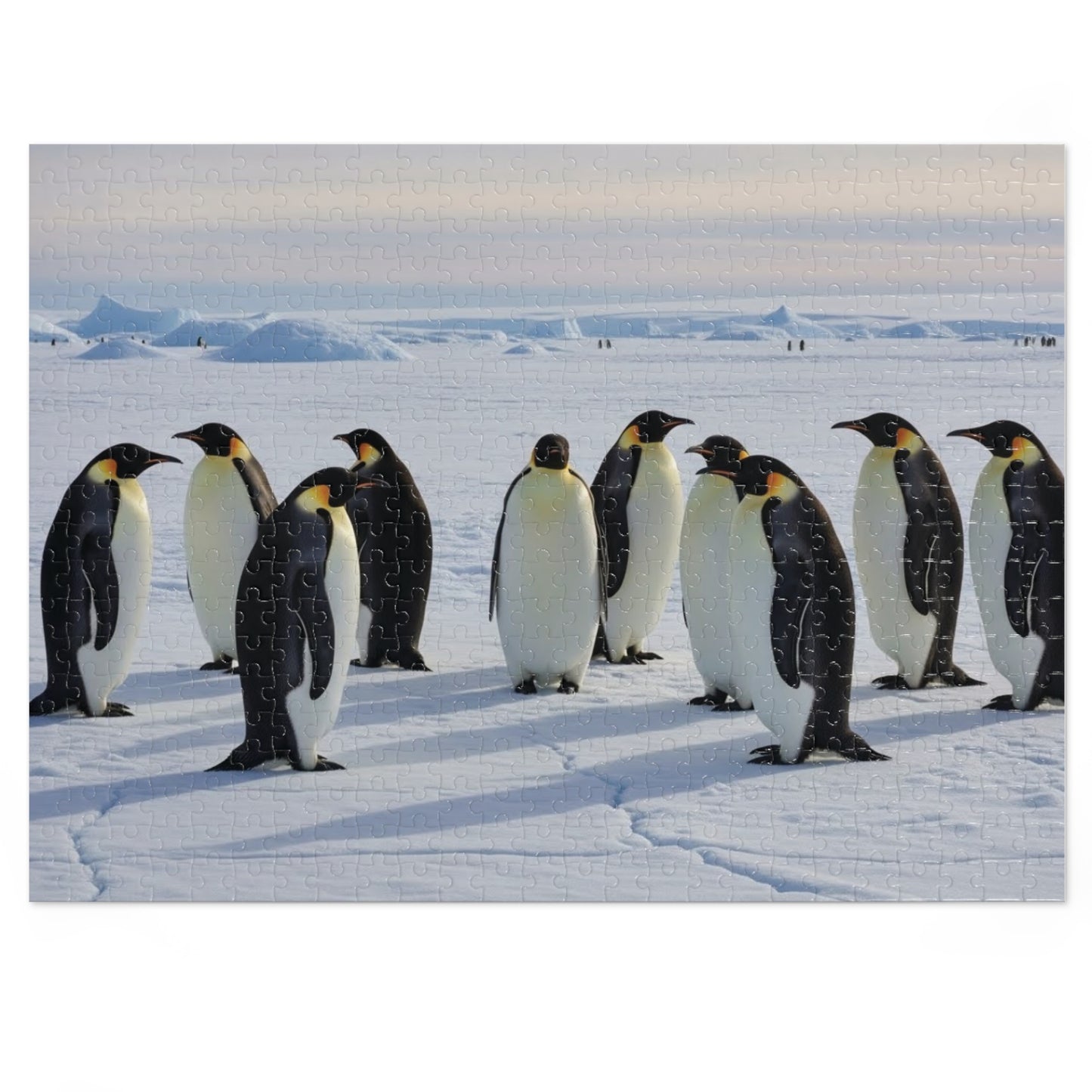 Emperor Penguins Arctic Jigsaw Puzzle | Serene Polar Wildlife Ice Landscape Scene