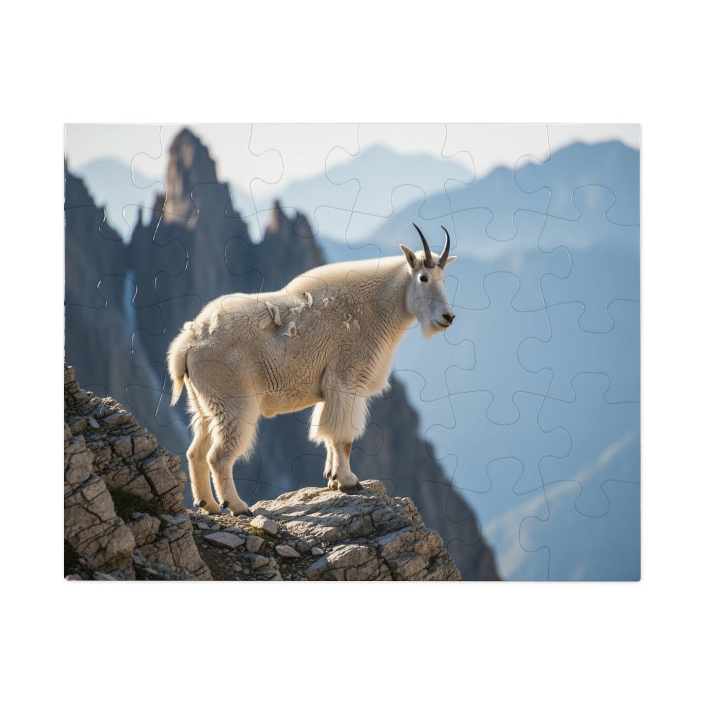 Mountain Goat on Alpine CliffJigsaw Puzzle