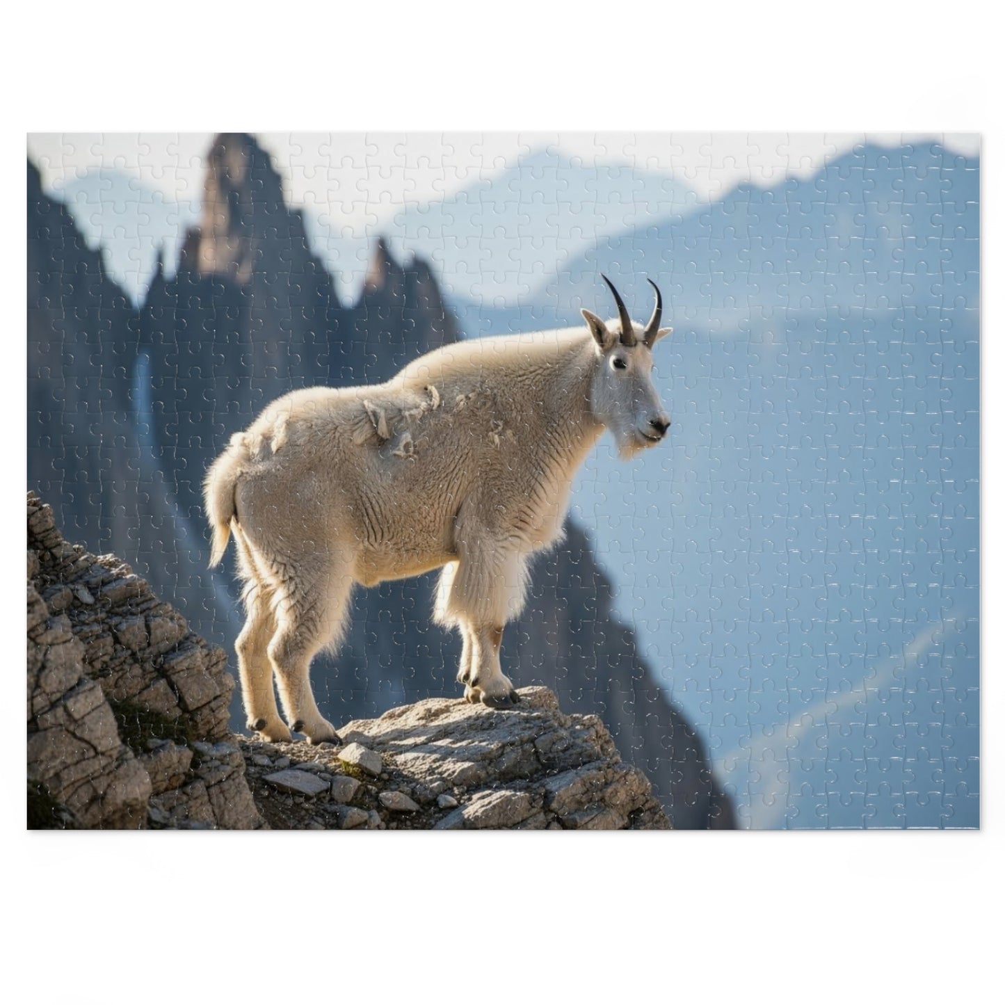 Mountain Goat on Alpine CliffJigsaw Puzzle