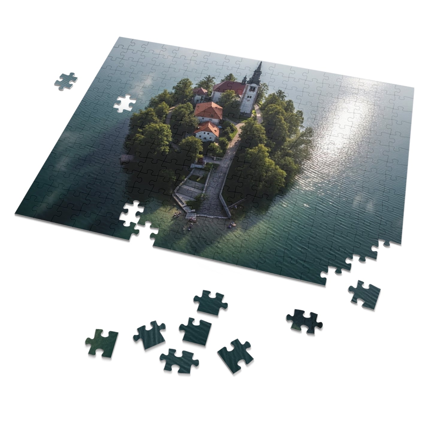 Island Church Aerial Jigsaw Puzzle