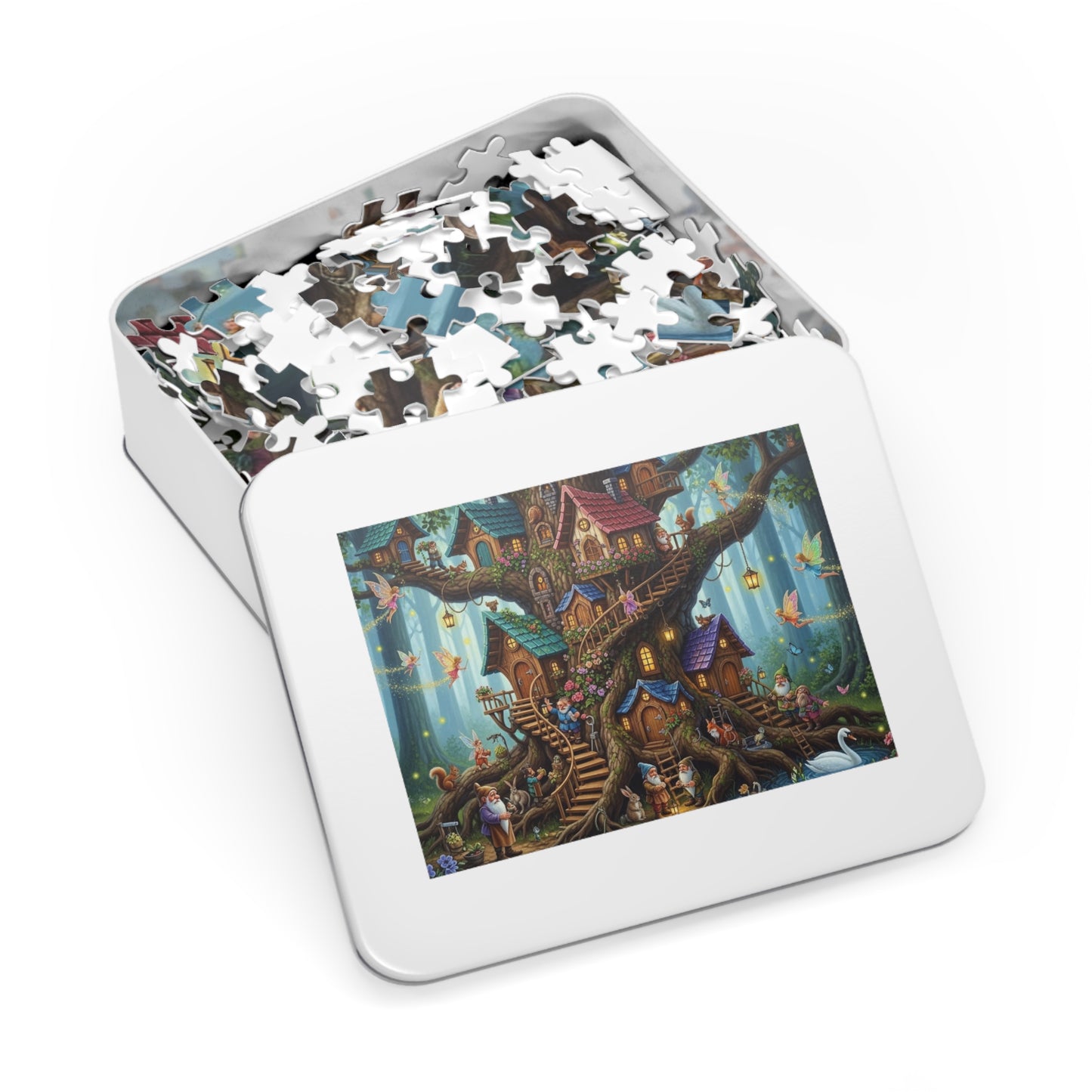 Enchanted Gnome Tree Village Jigsaw Puzzle