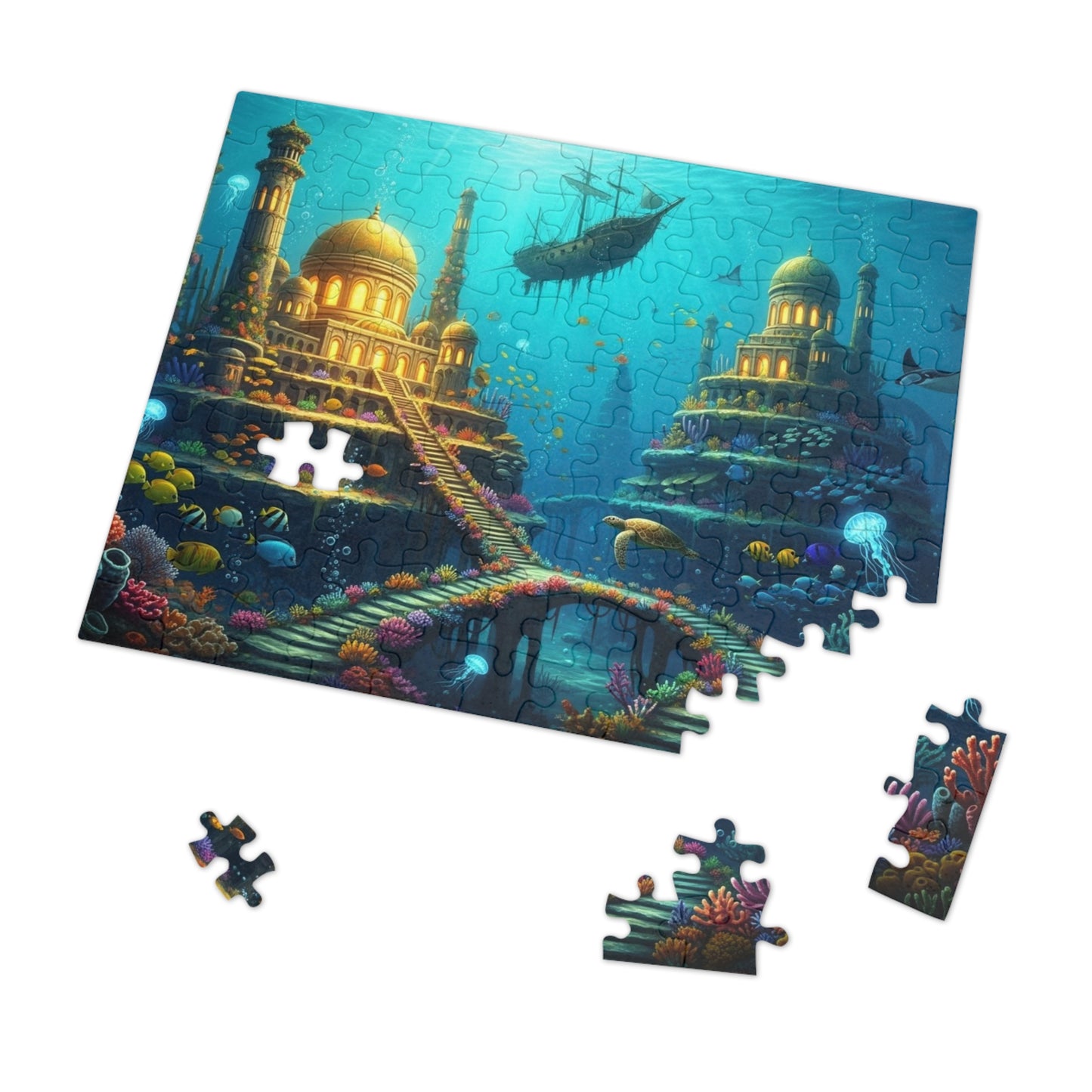 Underwater Golden City Fantasy Jigsaw Puzzle