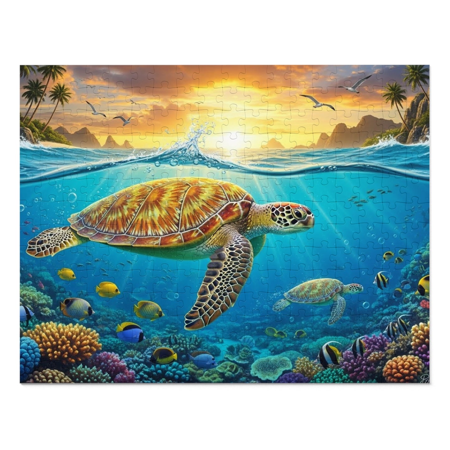 Tropical Sea Turtle Reef Puzzle