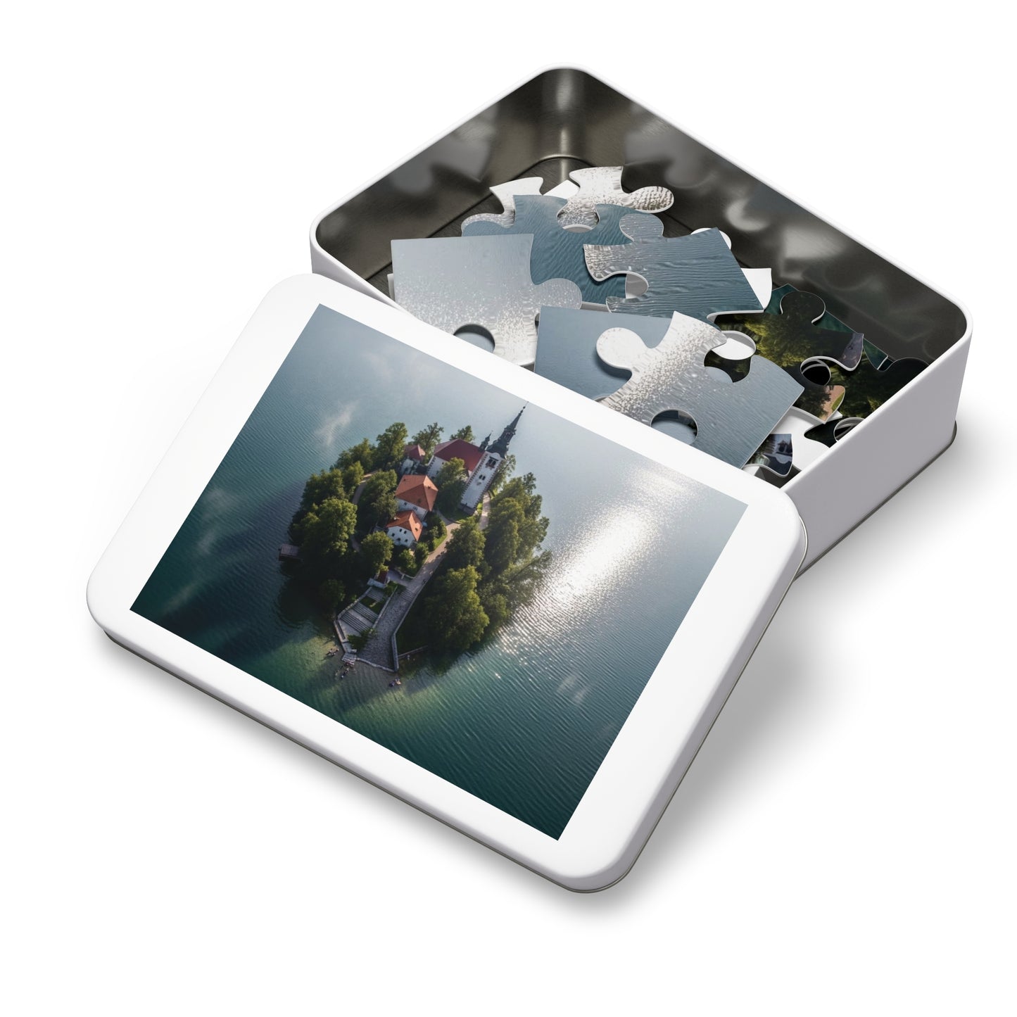 Island Church Aerial Jigsaw Puzzle