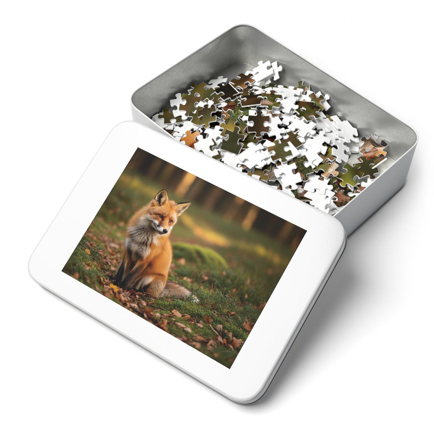 Red Fox Woodland Jigsaw Puzzle Forest Wildlife Nature Art Scene