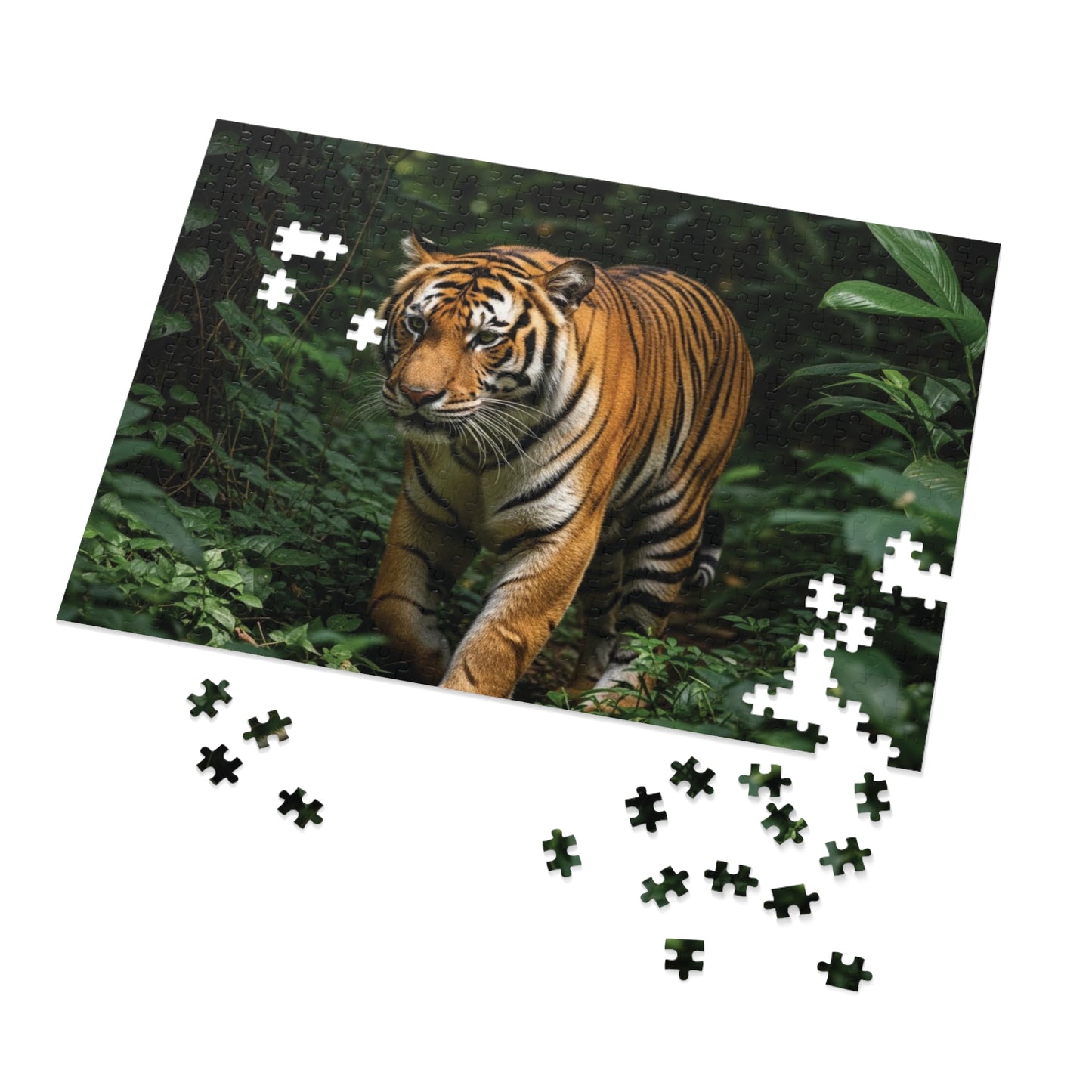 Bengal Tiger in Lush Jungle Jigsaw Puzzle