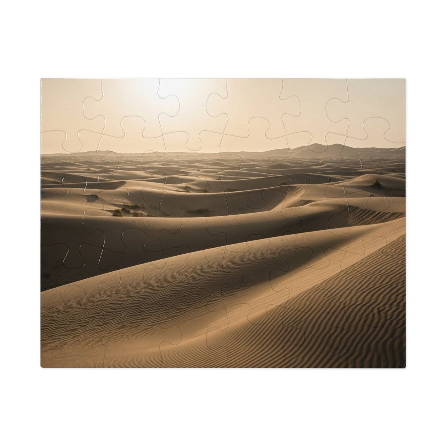 Desert Dunes Jigsaw Puzzle ☀️ Endless Sand Waves, Sunlit Horizons & Serene Minimal Landscape