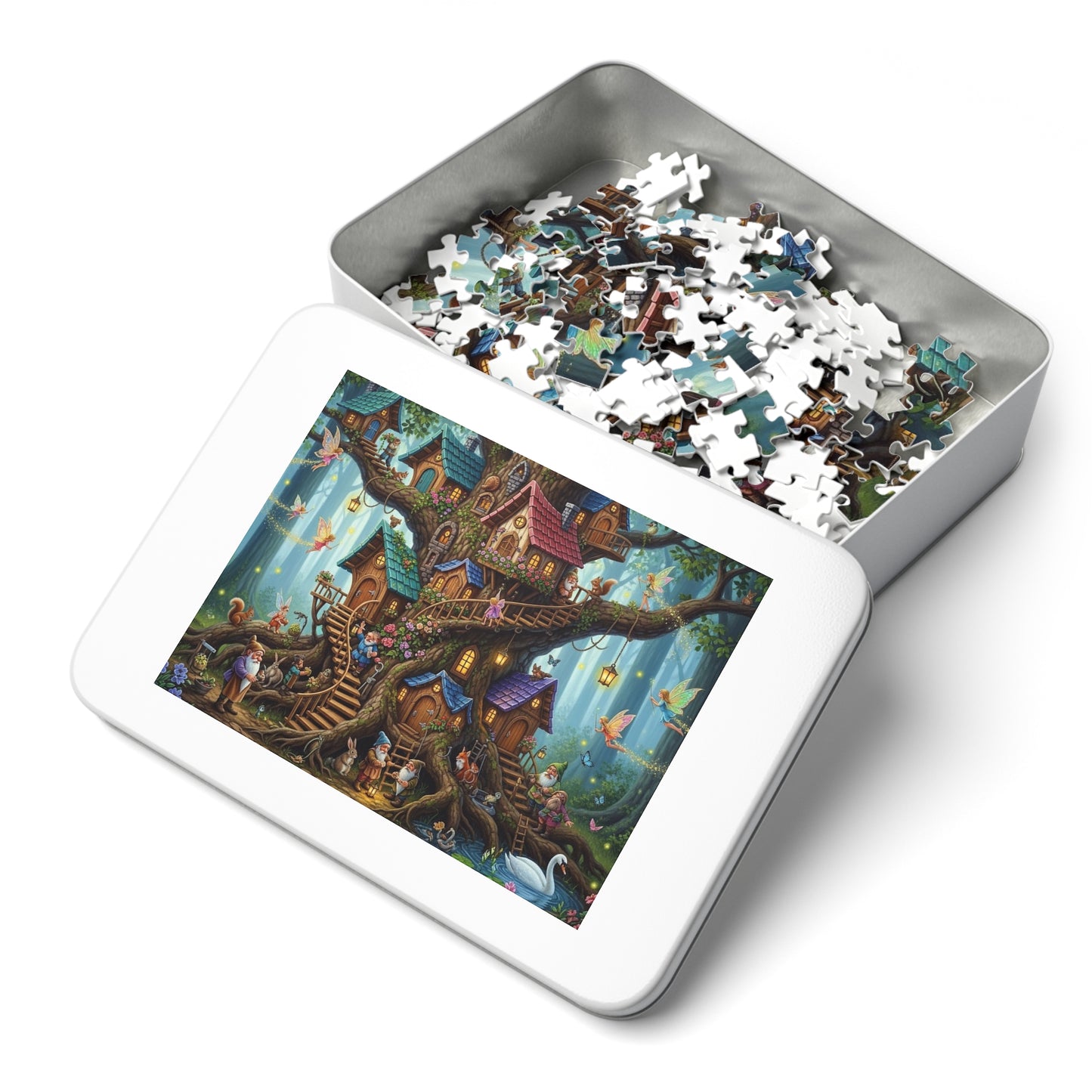 Enchanted Gnome Tree Village Jigsaw Puzzle