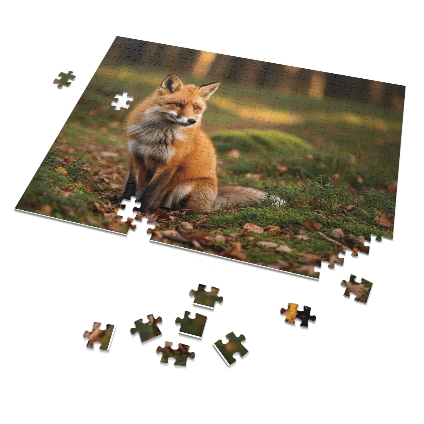 Red Fox Woodland Jigsaw Puzzle Forest Wildlife Nature Art Scene