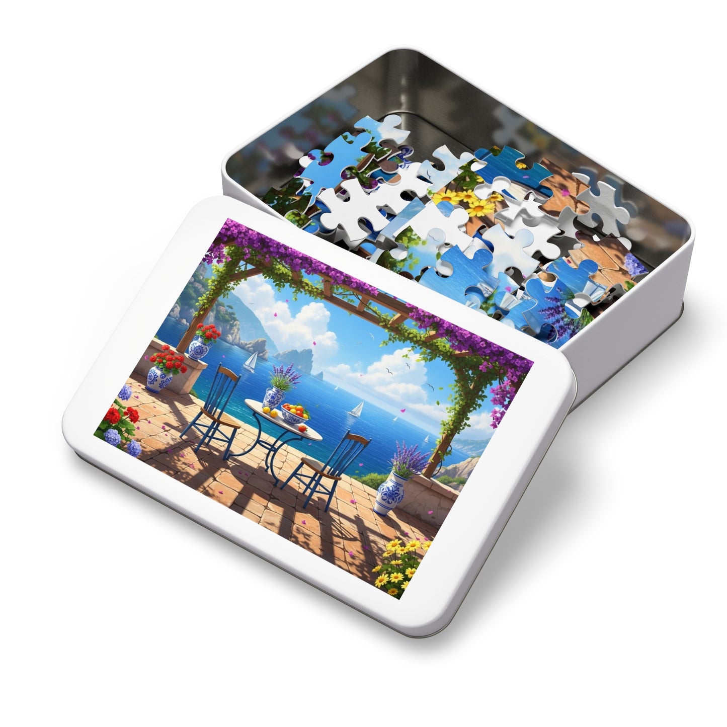 Mediterranean Balcony View Jigsaw Puzzle