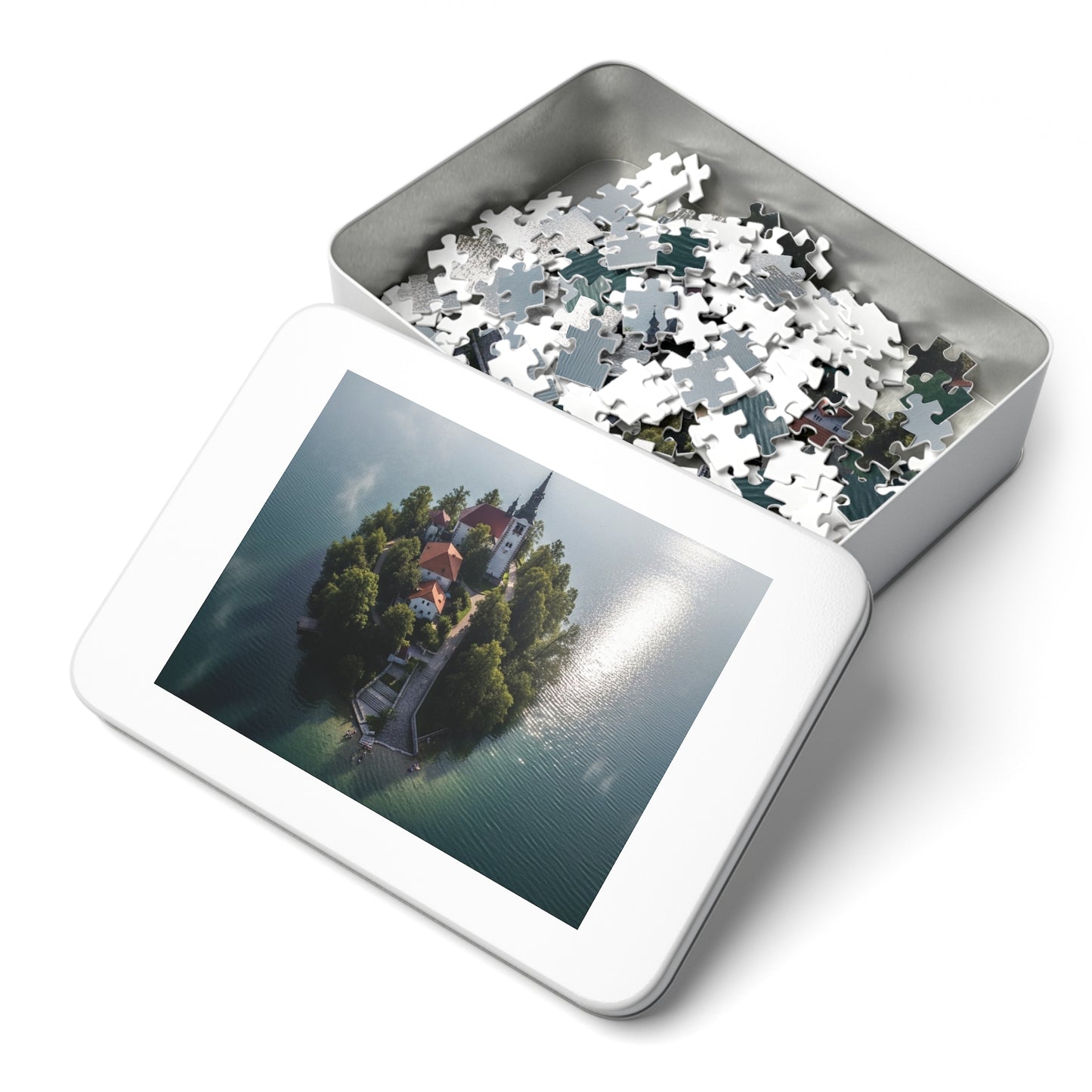 Island Church Aerial Jigsaw Puzzle