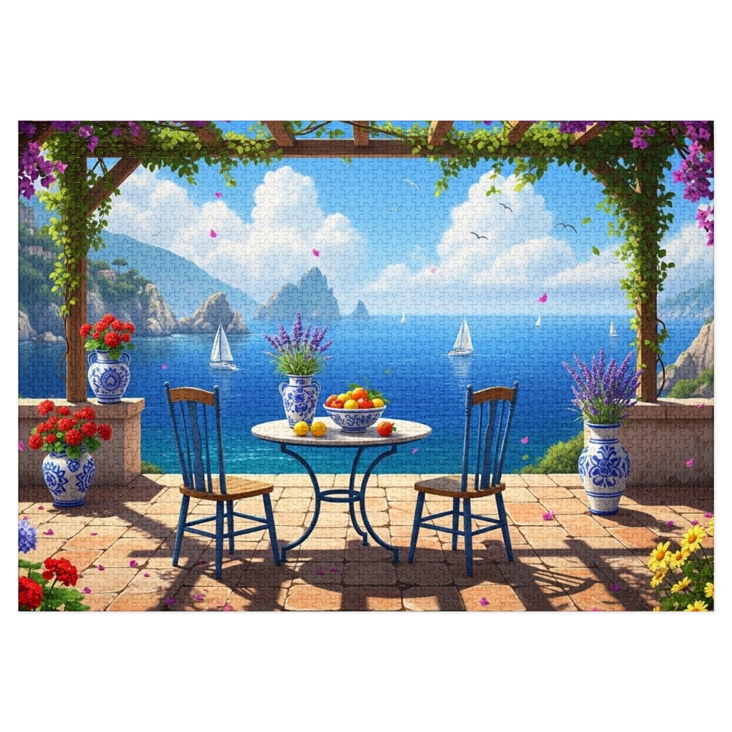 Mediterranean Balcony View Jigsaw Puzzle