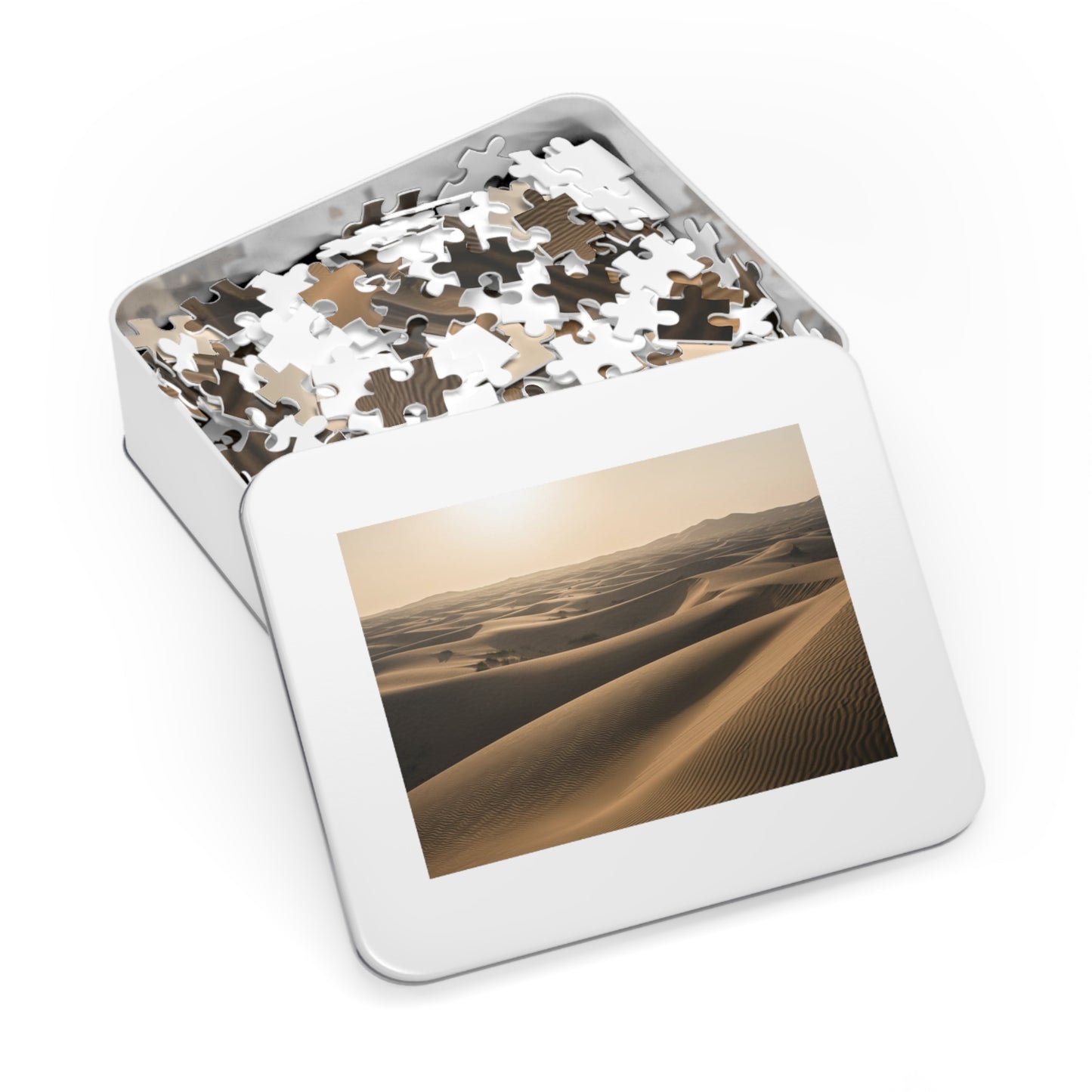 Desert Dunes Jigsaw Puzzle ☀️ Endless Sand Waves, Sunlit Horizons & Serene Minimal Landscape