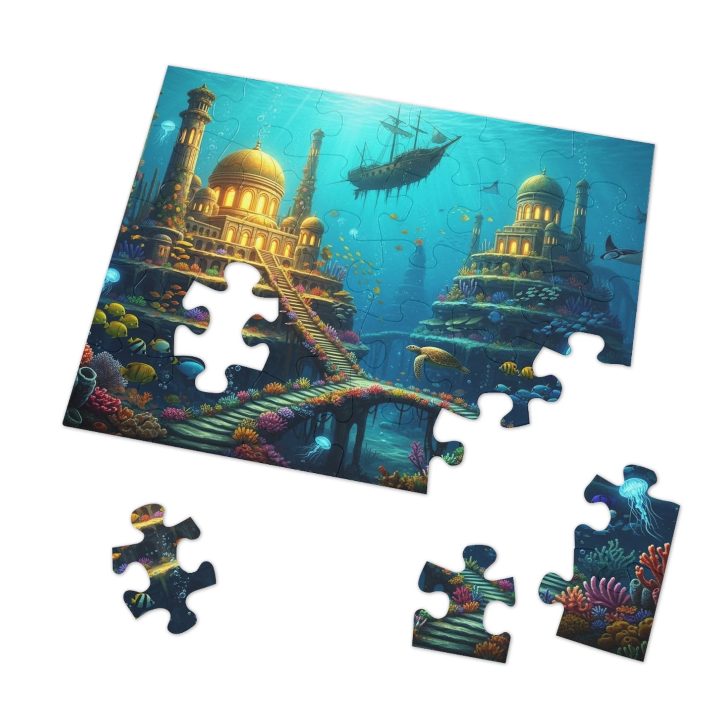 Underwater Golden City Fantasy Jigsaw Puzzle
